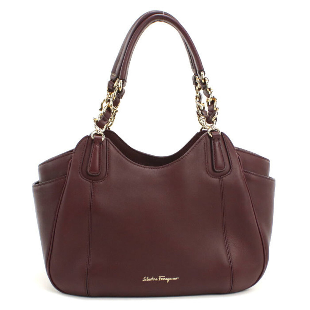 Salvatore Ferragamo FERRAGAMO Ferragamo handbag 21 F077 Gancini women's wine red